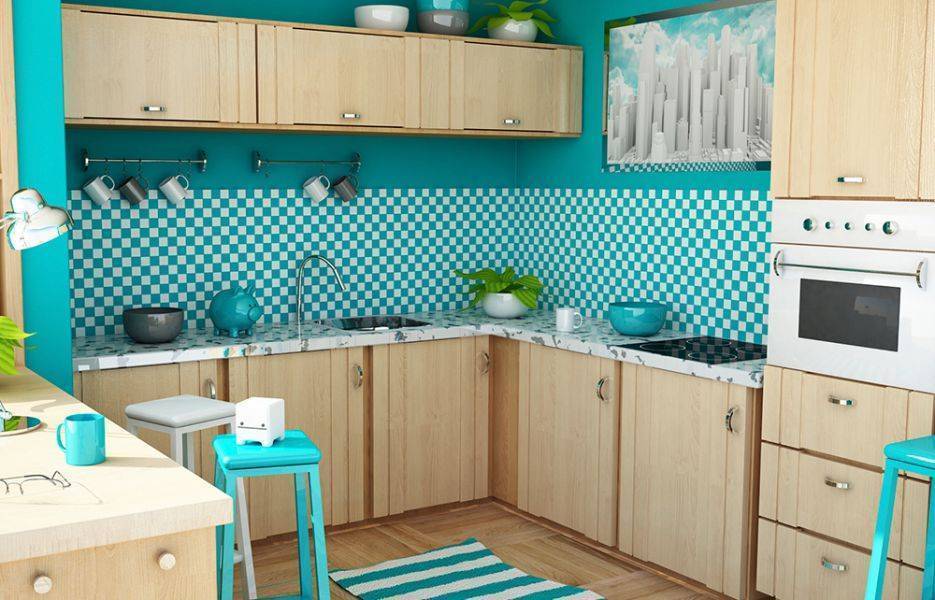 бежевая кухня №39 в Королёве