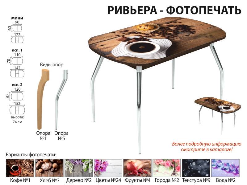 стол ривьера фотопечать в Королёве