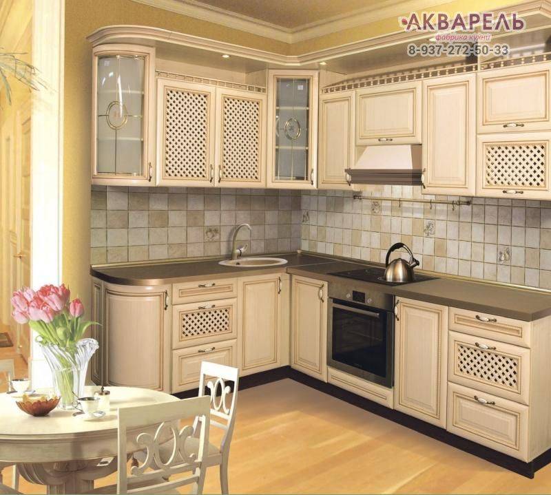 кухня угловая в пленке пвх с патиной в Королёве