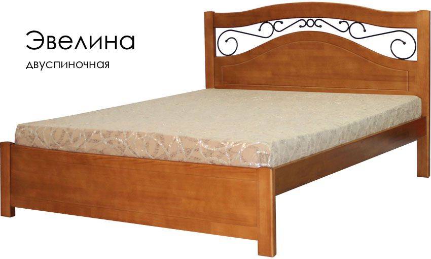 деревянная с ковкой кровать эвелина в Королёве
