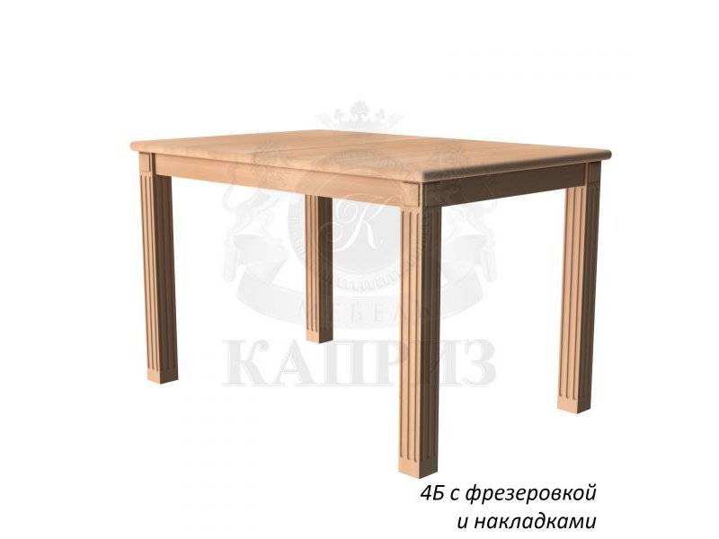 стол обеденный 4 б с фрезеровкой и накладкой в Королёве