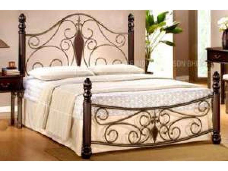 кровать wf 9005 (160*200) walnut/rusty black в Королёве