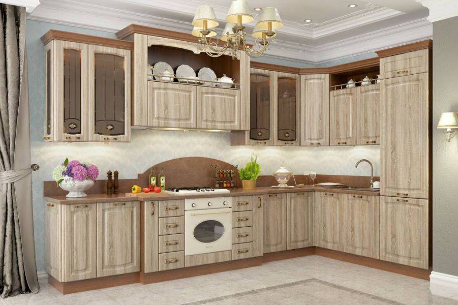 классическая кухня равенна на заказ в цвете мокко в Королёве