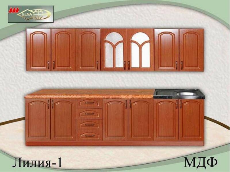 кухня прямая лилия 1 (мдф) в Королёве