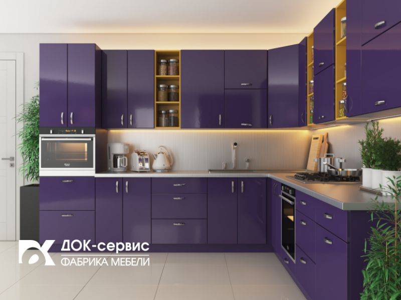 угловая кухня фиолетовая в Королёве