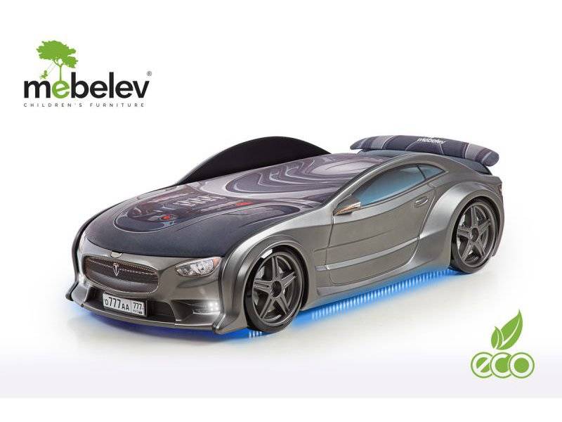 кровать-машина объемная (3d) neo "тесла" (графит) в Королёве