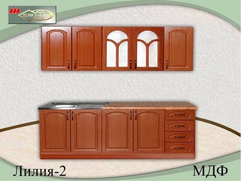 кухня прямая лилия 2 (мдф) в Королёве