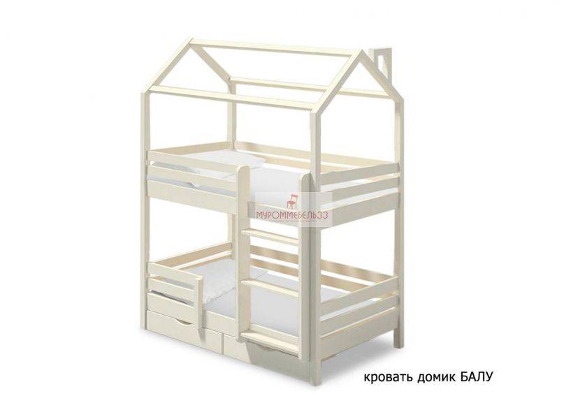 кровать-домик балу два яруса в Королёве