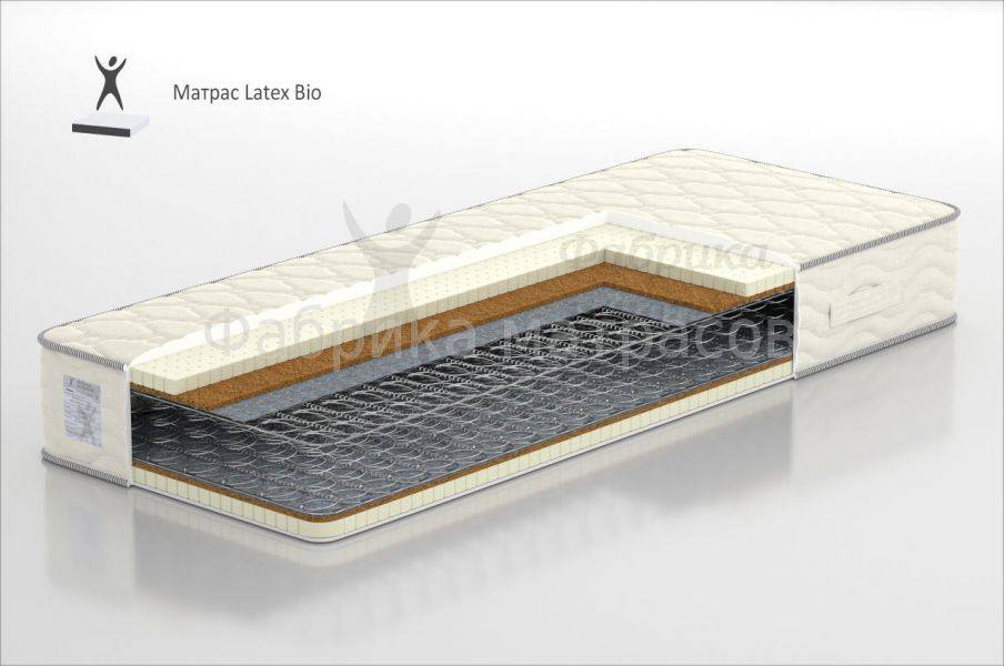 матрас на зависимом пружинном блоке latex bio в Королёве
