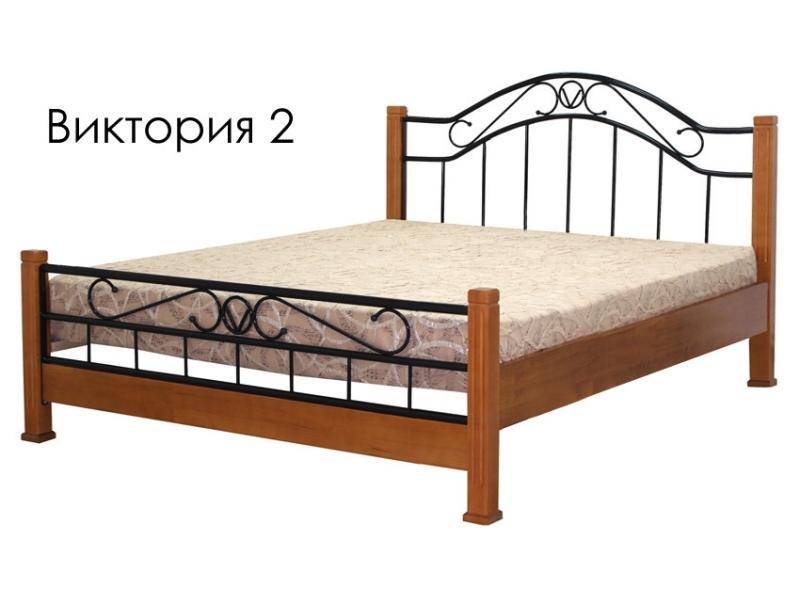 кровать виктория 2 из массива сосны с элементами ковки в Королёве