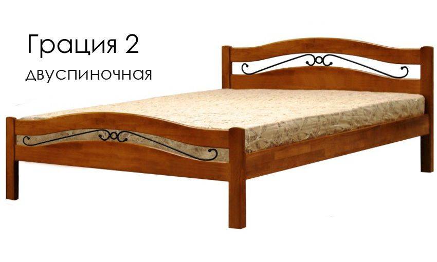 деревянная кровать грация 2 двуспиночная в Королёве