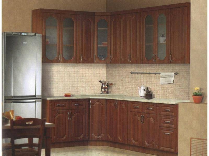 угловая кухня ника-1 с фасадами мдф-классик в Королёве