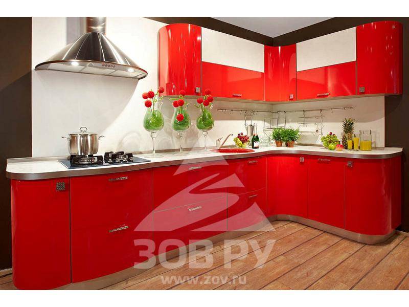 кухонный гарнитур постформинг красный в Королёве