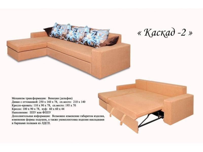 угловой диван каскад 2 в Королёве