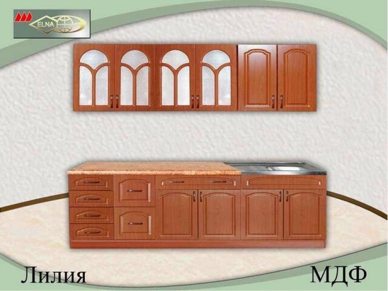 кухня прямая лилия (мдф) в Королёве