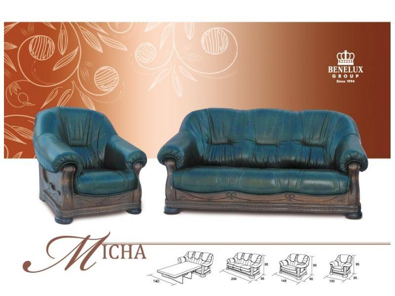 кожаный диван misha в Королёве