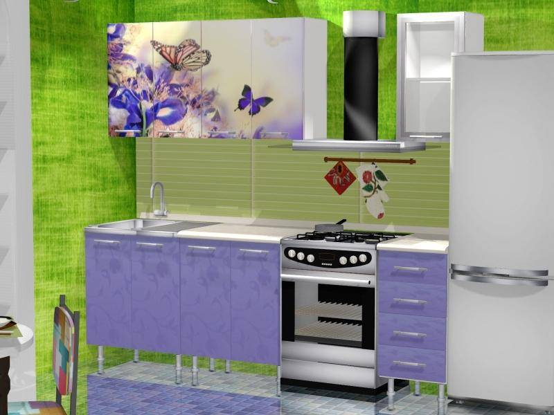 фиолетовая кухня бабочки в Королёве