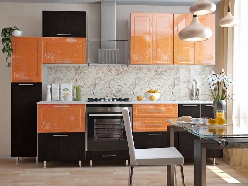 кухонный гарнитур прямой апельсин в Королёве
