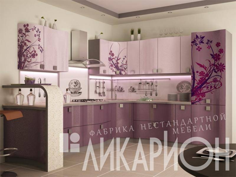 кухня угловая «фото на пластике» в Королёве