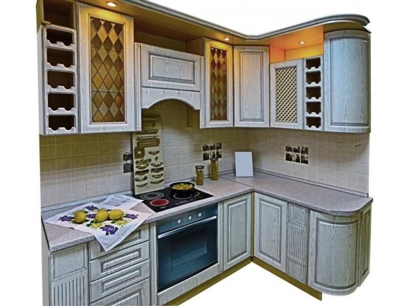 кухня угловая патина серебро в Королёве