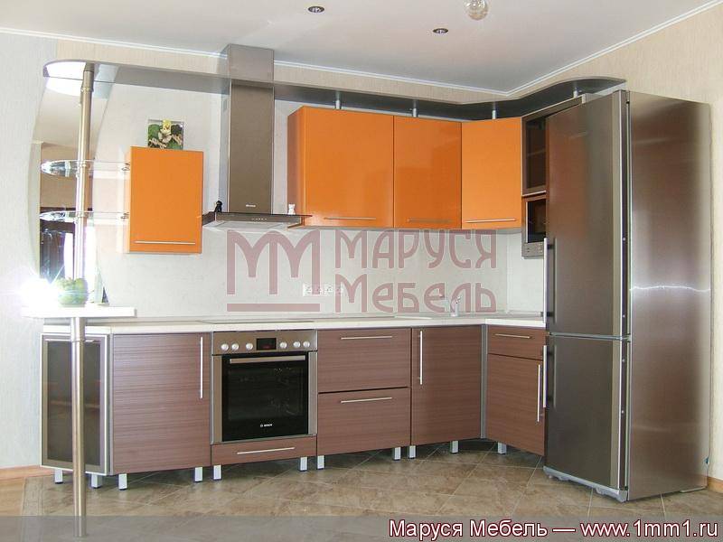 кухня угловая оранжевая в Королёве