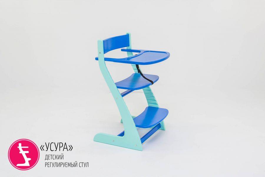 детский растущий регулируемый стул усура мятно-синий в Королёве