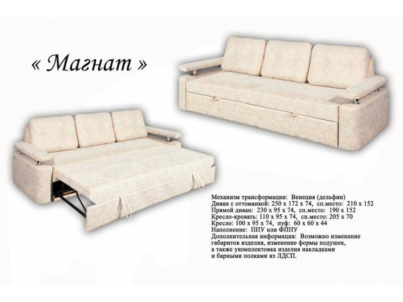 прямой диван магнат в Королёве