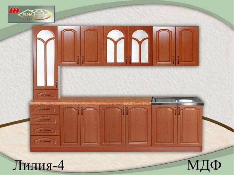 кухня прямая лилия 4 (мдф) в Королёве
