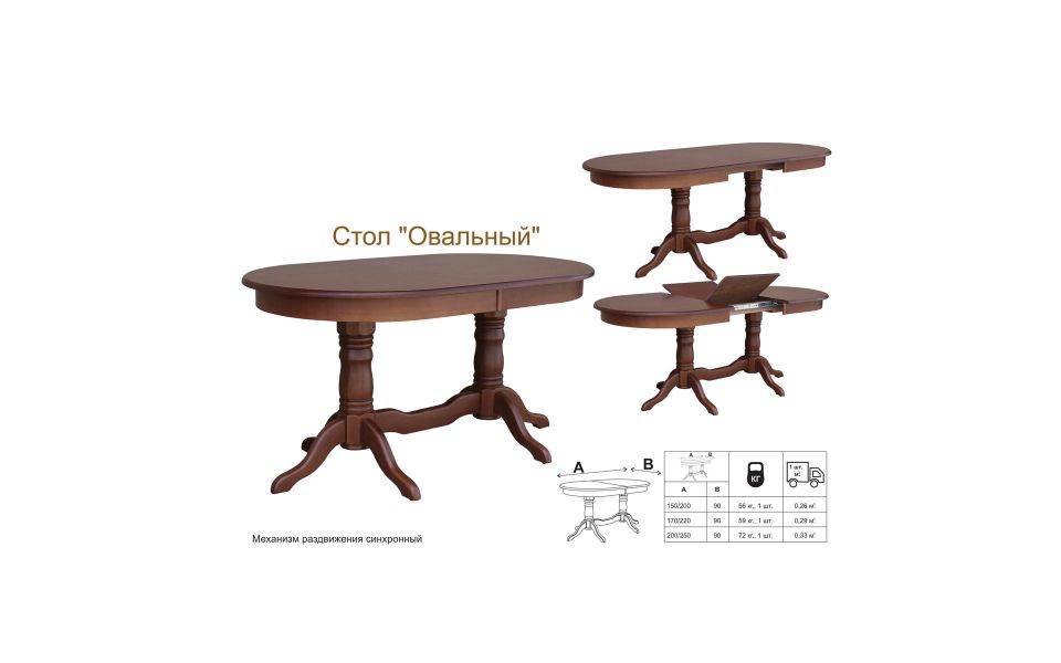 стол овальный в Королёве