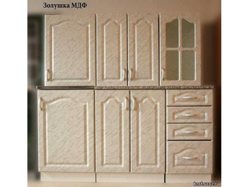 кухня золушка мдф (серый мрамор) в Королёве