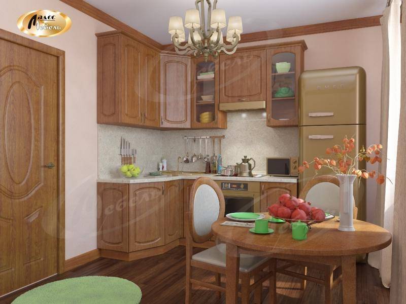 коричневая угловая кухня дуэт в Королёве