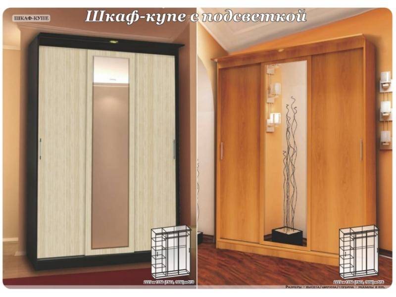 шкаф-купе с подсветкой в Королёве