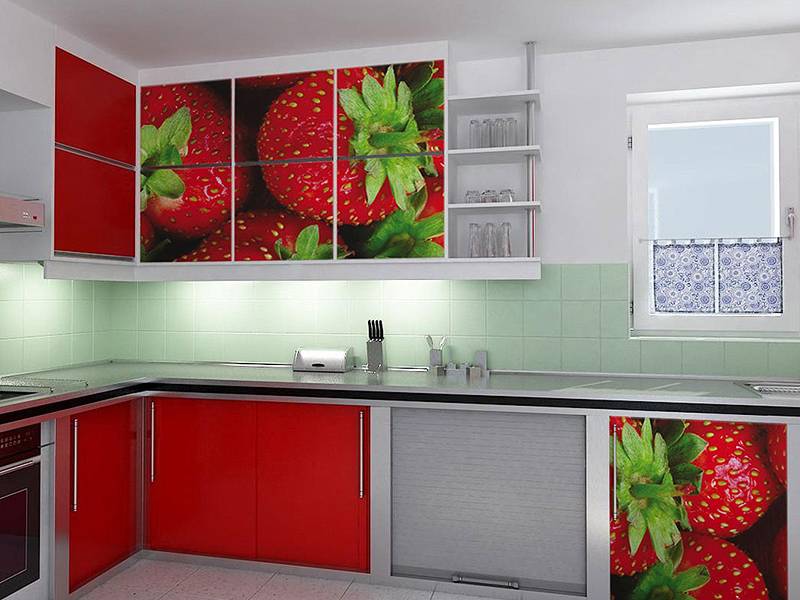 кухонный гарнитур угловой 5 фотопечать в Королёве