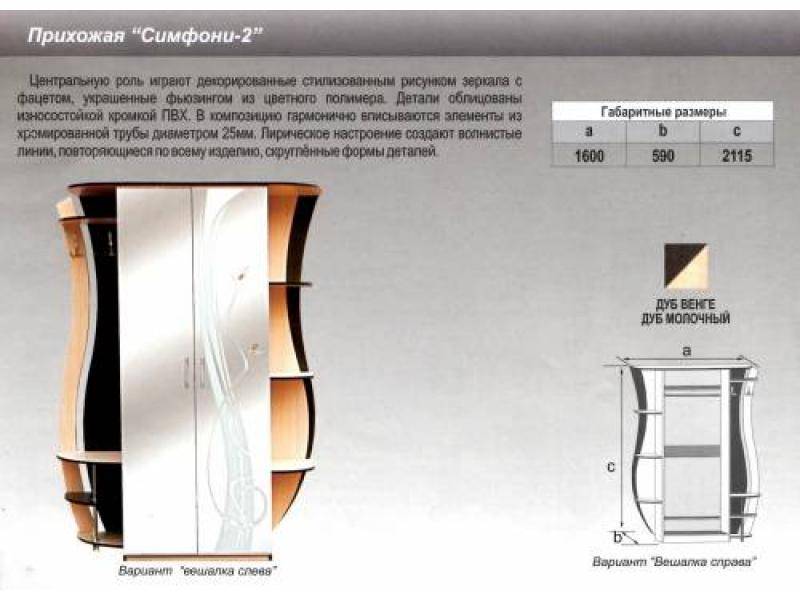 прихожая прямая симфони 2 в Королёве