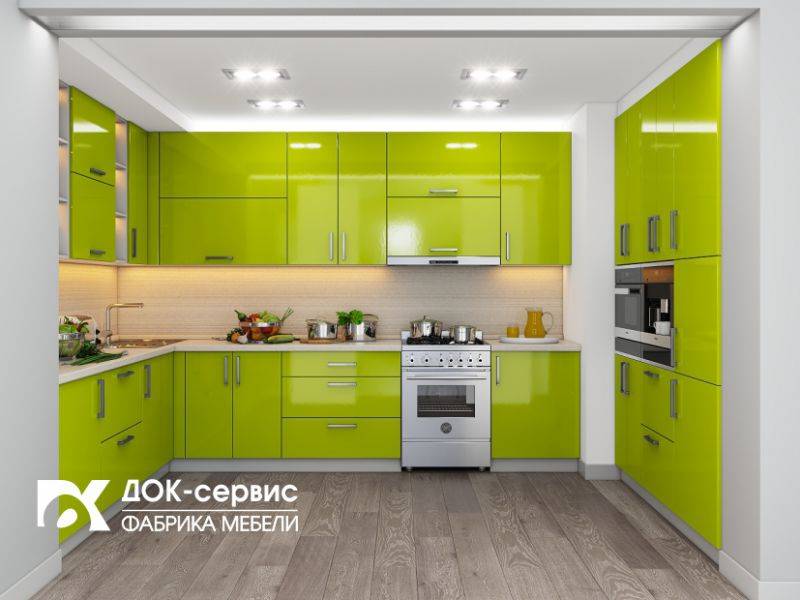 угловая п-образная кухня в Королёве