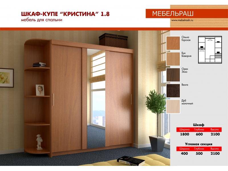 шкаф - купе кристина 1.8 в Королёве