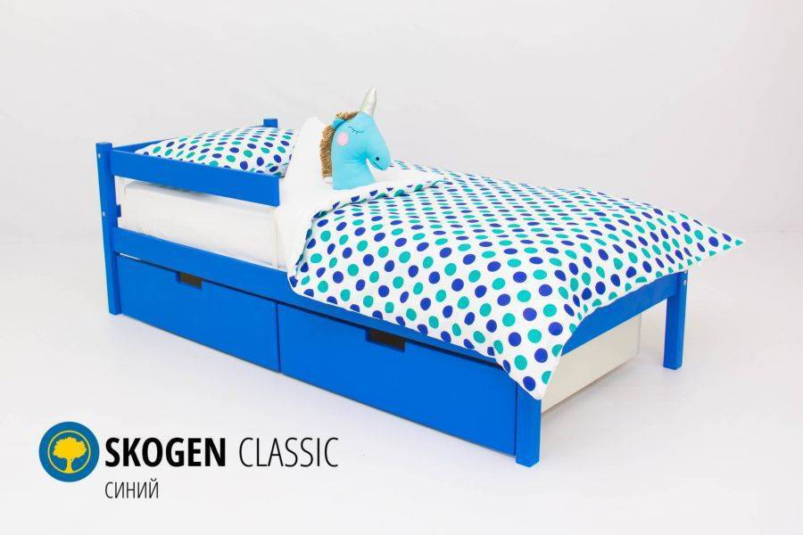 детская кровать skogen classic синий в Королёве