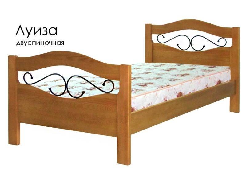 кровать луиза из массива сосны с элементами ковки в Королёве