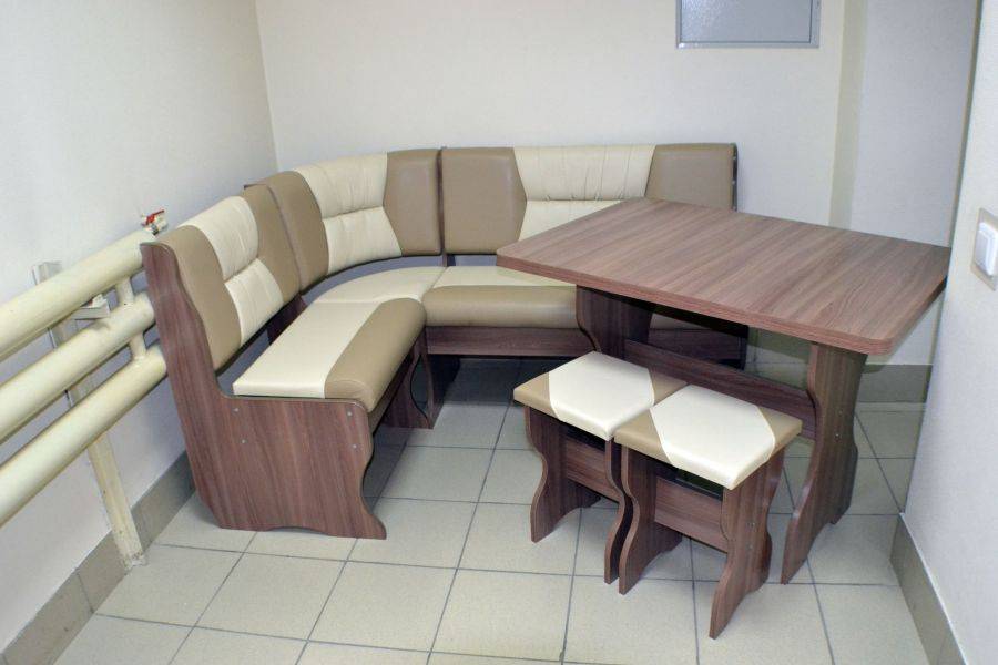 кухонный уголок уют 2, ясень шимо темный, к/з капучино + молочный в Королёве