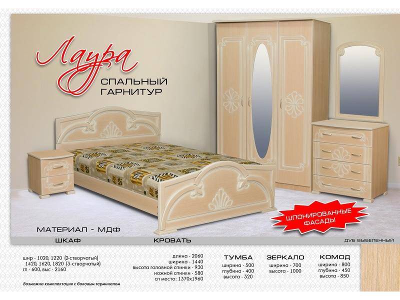 спальный гарнитур лаура в Королёве