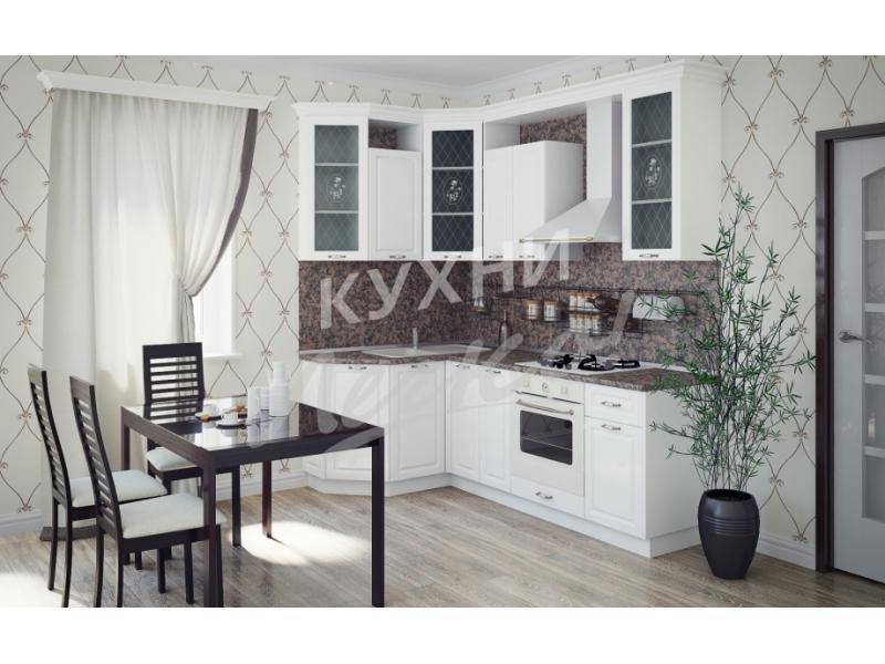белая угловая кухня в Королёве