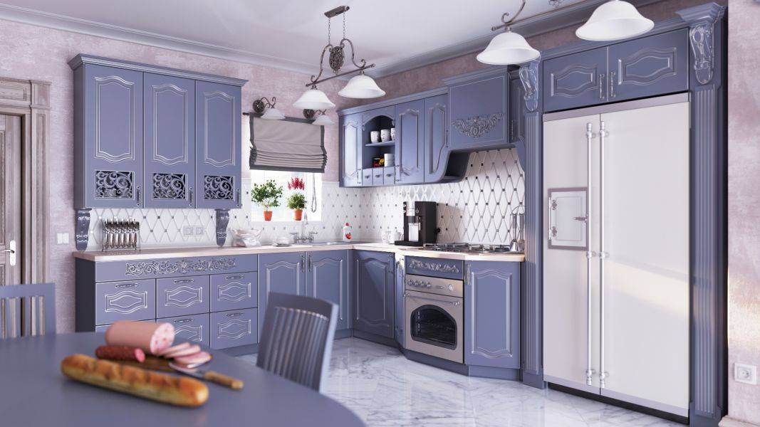 классическая сиреневая кухня изабелла в Королёве