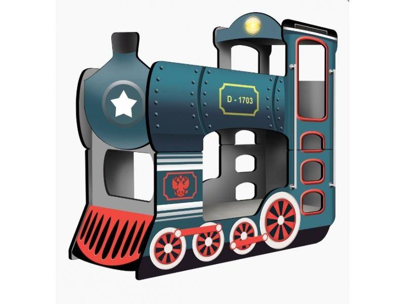 двухъярусная кровать - паровоз dreamtrain синий в Королёве