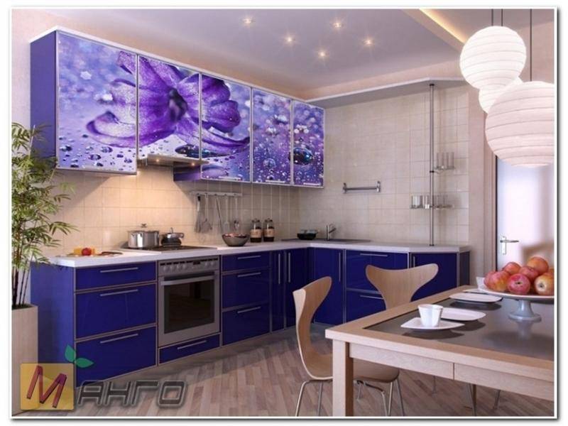 угловая кухня снежанна с фотопечатью в Королёве