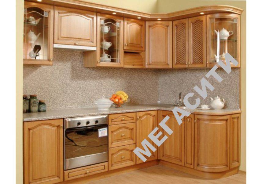 кухонный гарнитур из массива дерева ровена в Королёве