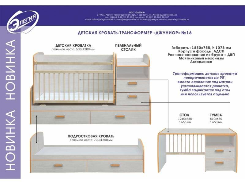кровать-трансформер джуниор в Королёве