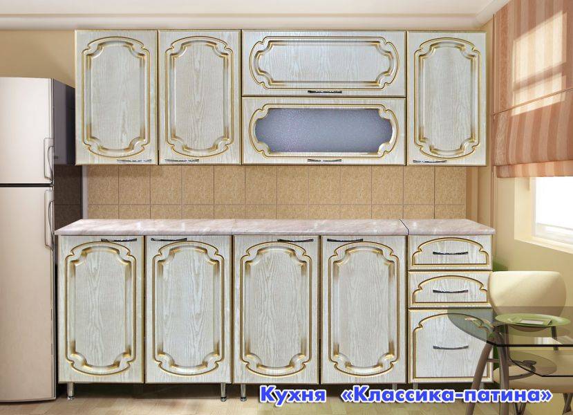 кухня прямая классика патина в Королёве