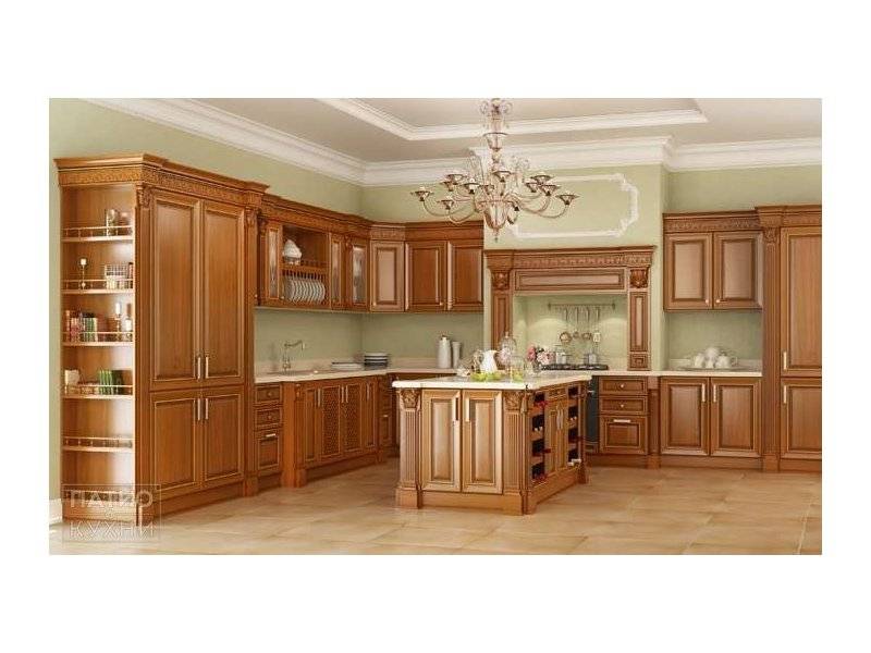 классическая кухня stradivary островная (светло-коричневая) арт. 147 в Королёве