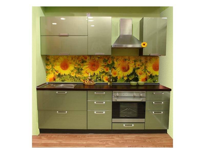 прямая кухня с фасадами из пластика алисия-2 в Королёве