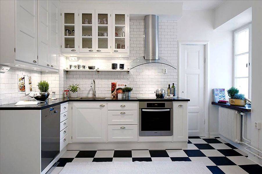 угловая белая кухня 008 в Королёве